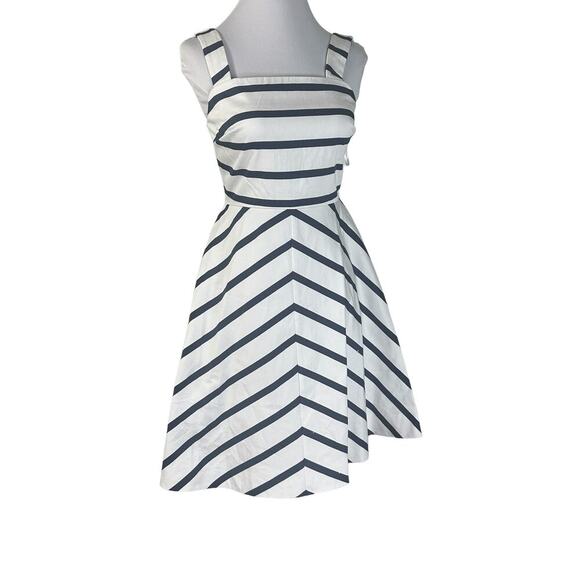 NWT Draper James Blue Nautical Striped Zoe A Line Dress 0 - Picture 3 of 8